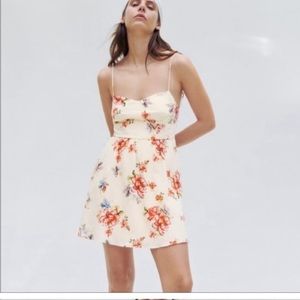 Zara floral linen mini dress